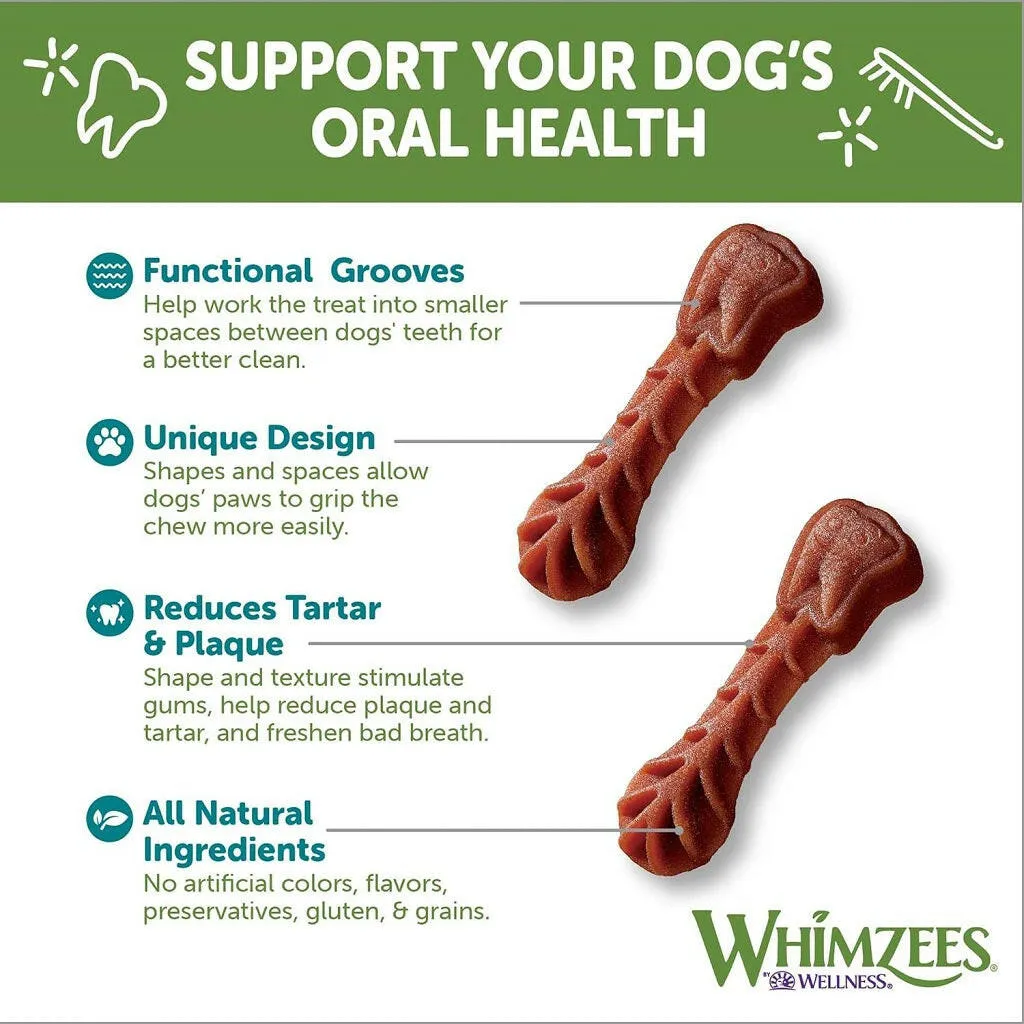 Whimzees Daily Use Pack Dental Treats For Dogs Small Brushzees (7.4 oz)