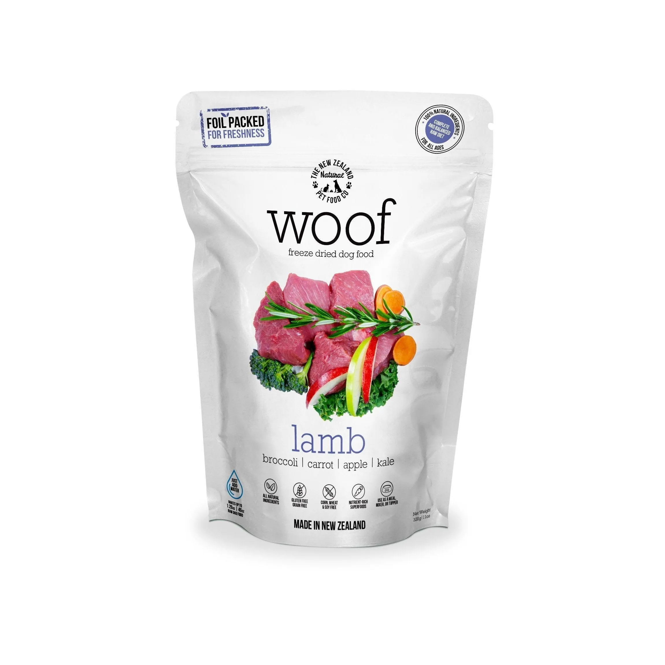 Woof Freeze Dried Dog Food Lamb 1kg