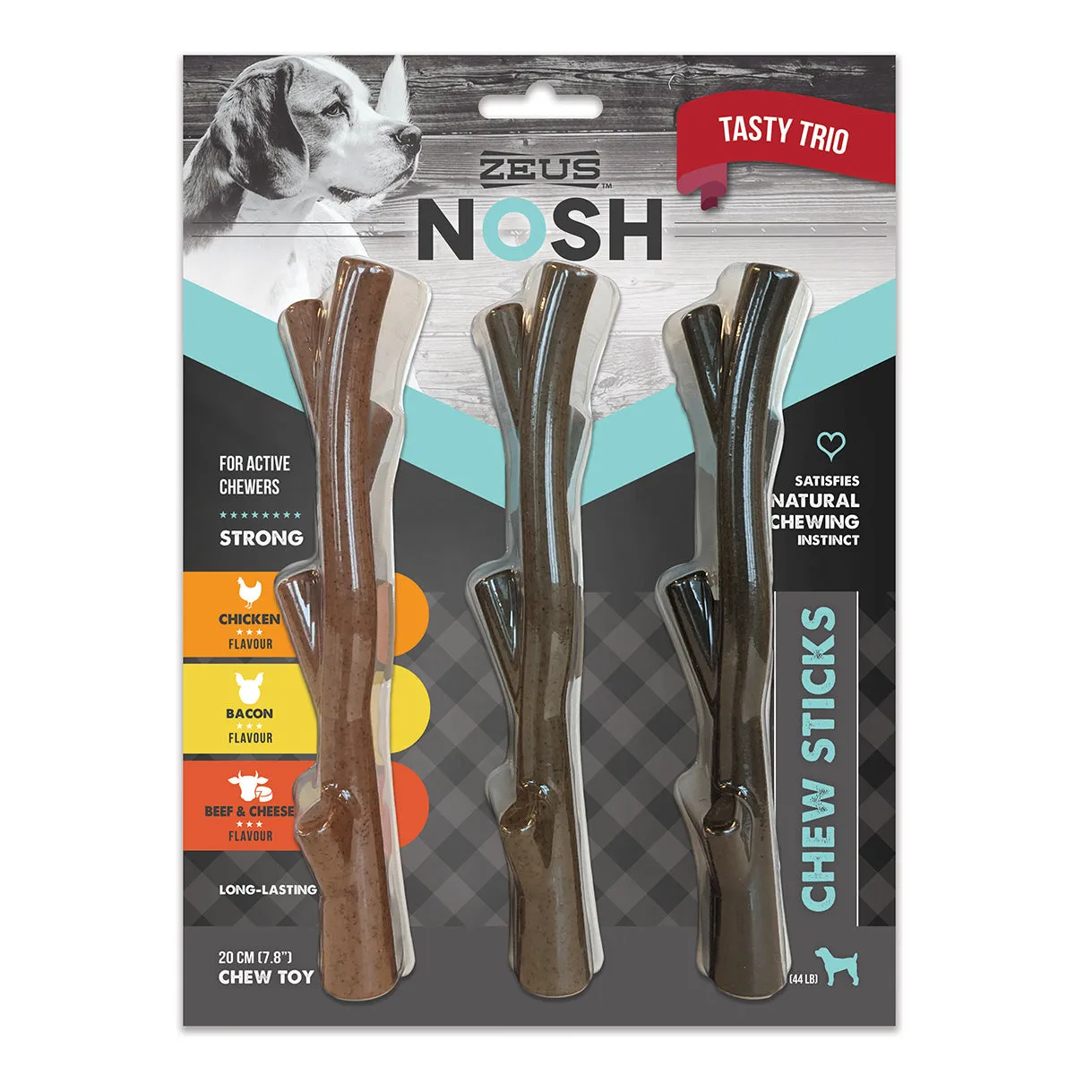 Zeus NOSH Flavoured Chew Toys Tasty Trio